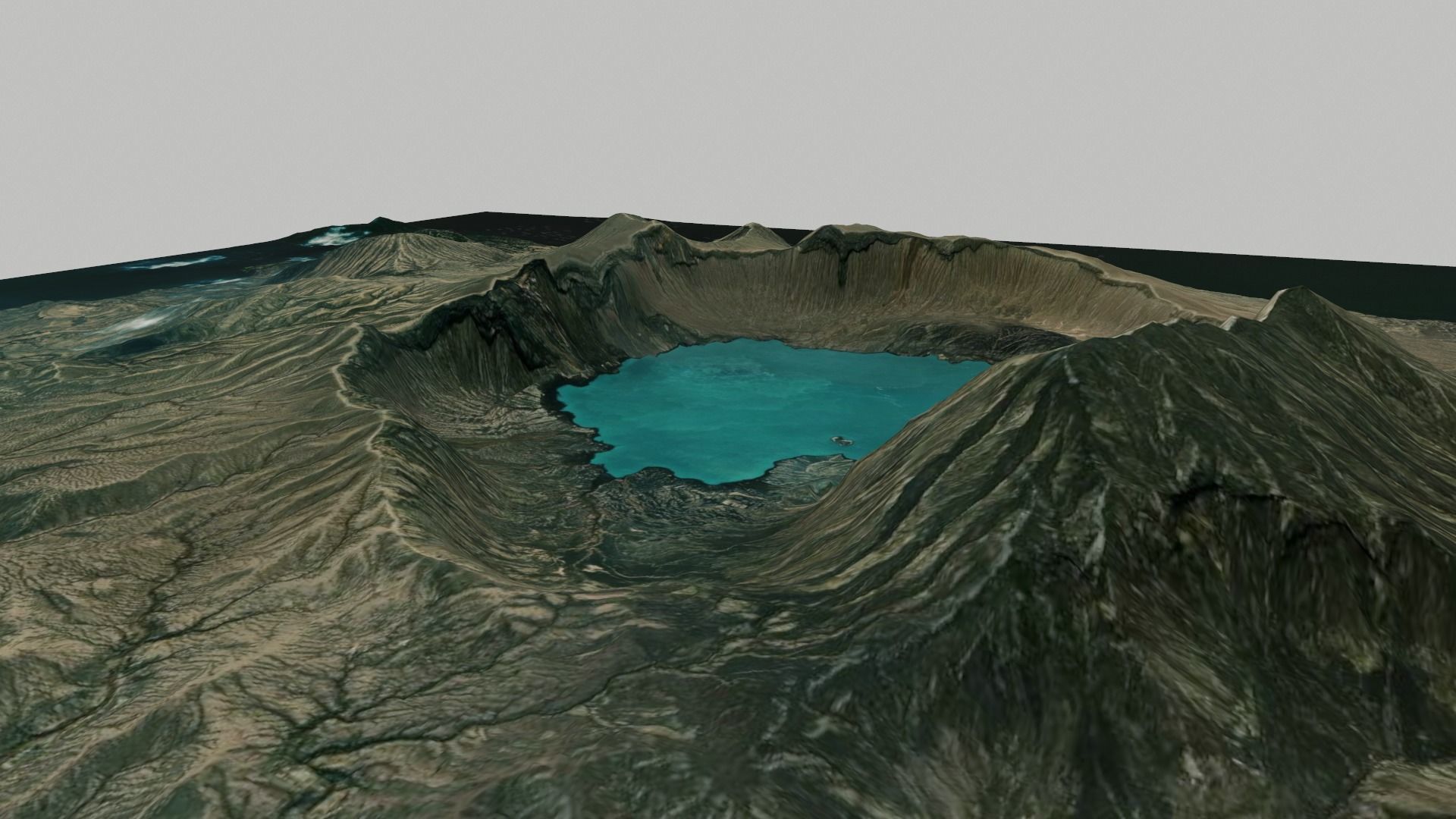 Mountain landscape Taal Volcano 3D model_4