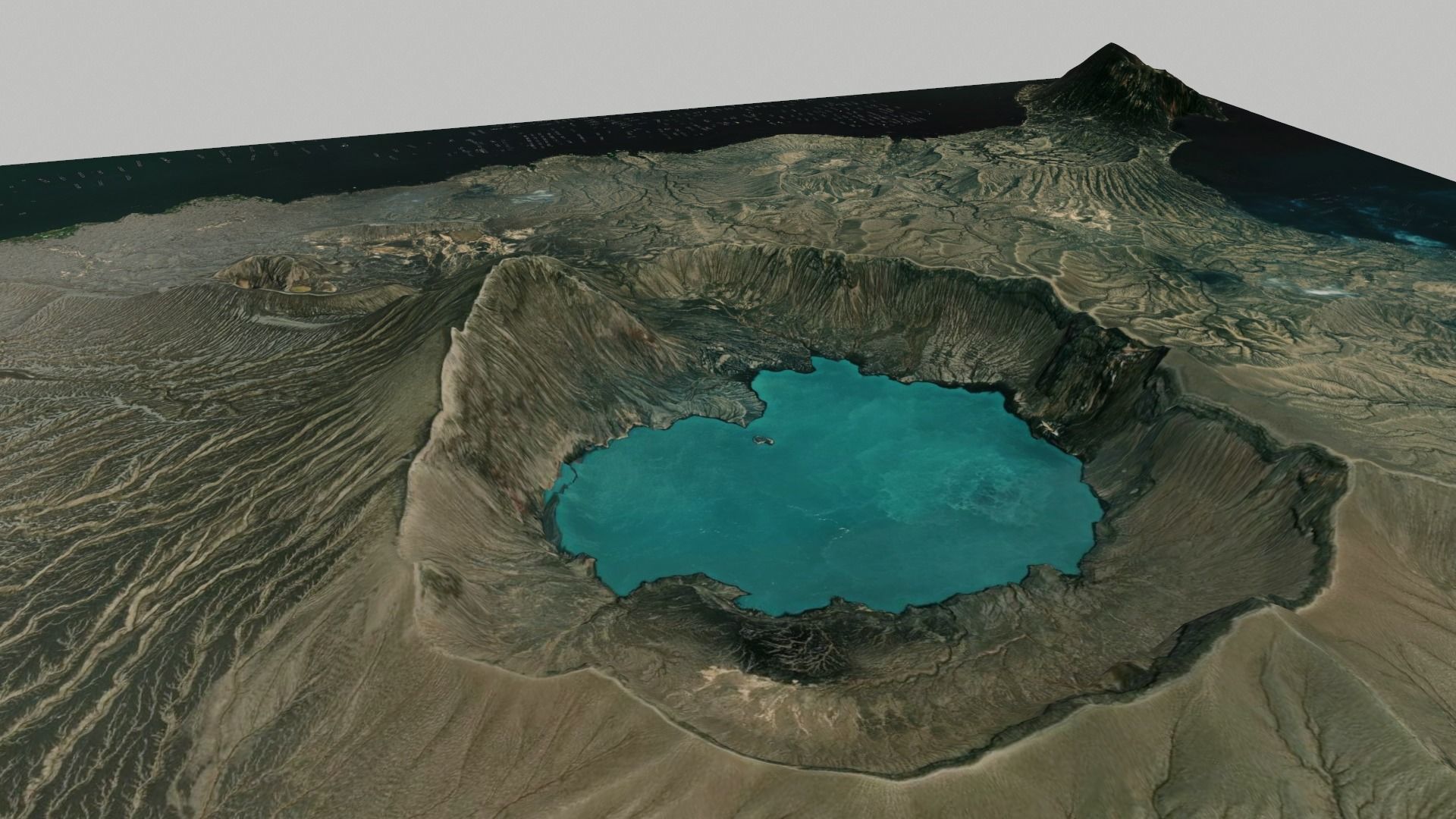 Mountain landscape Taal Volcano 3D model_3