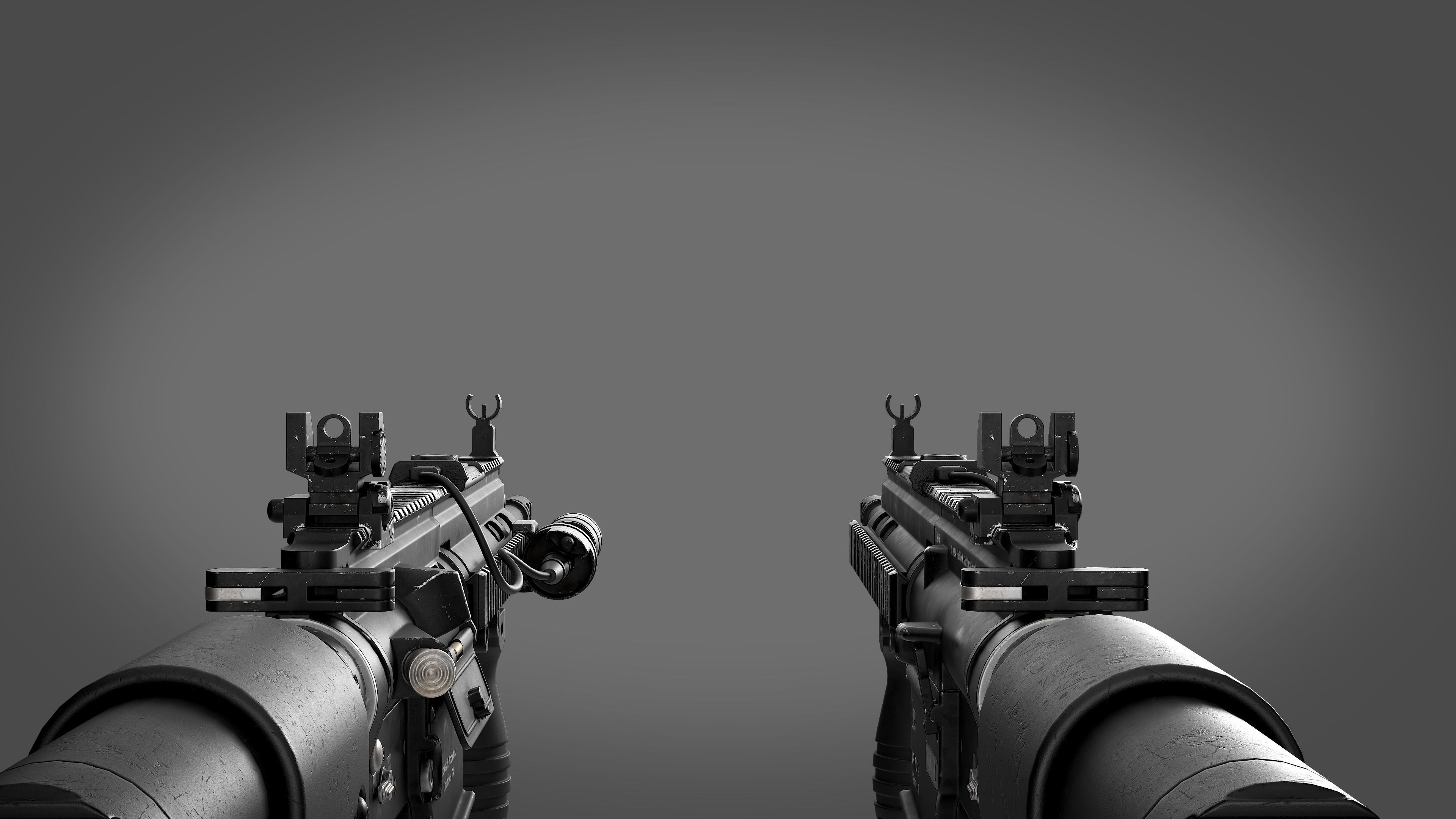 MR 762 Modular Designated Marksman Rifle Low-poly 3D model_3