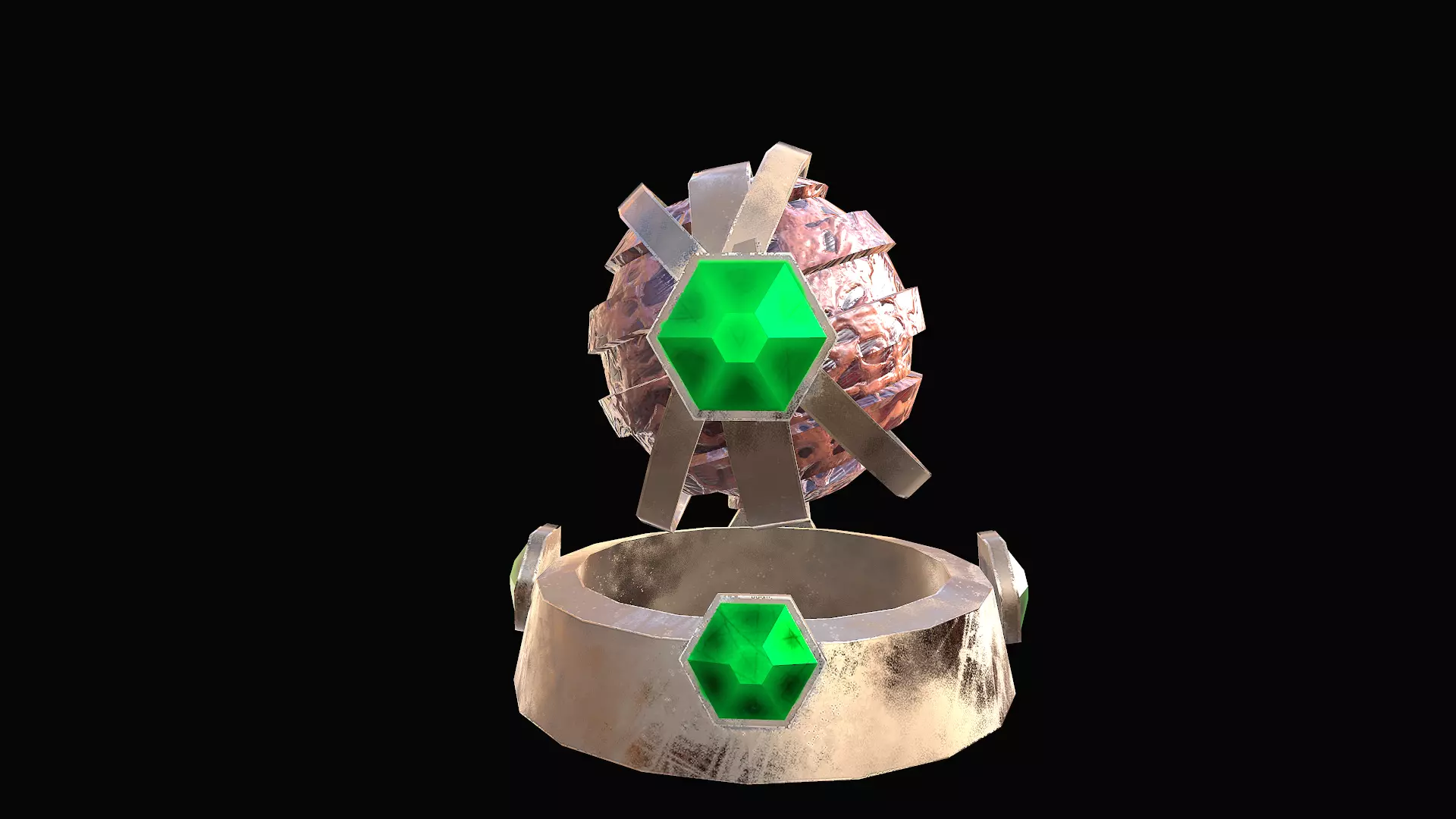 Magichal Sphere  Low-poly 3D model_0