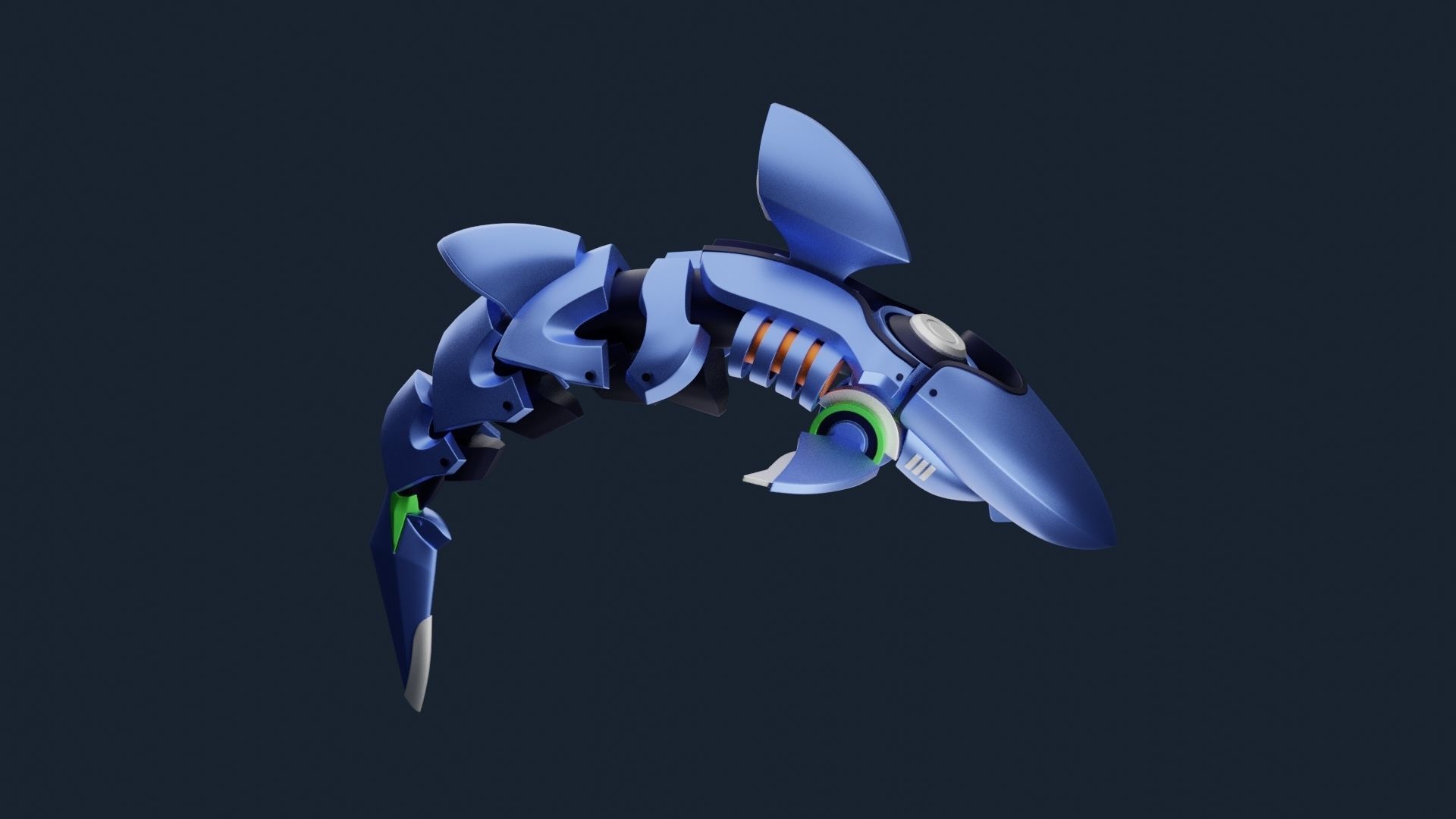 Robotic Dolphin 3D print model_1