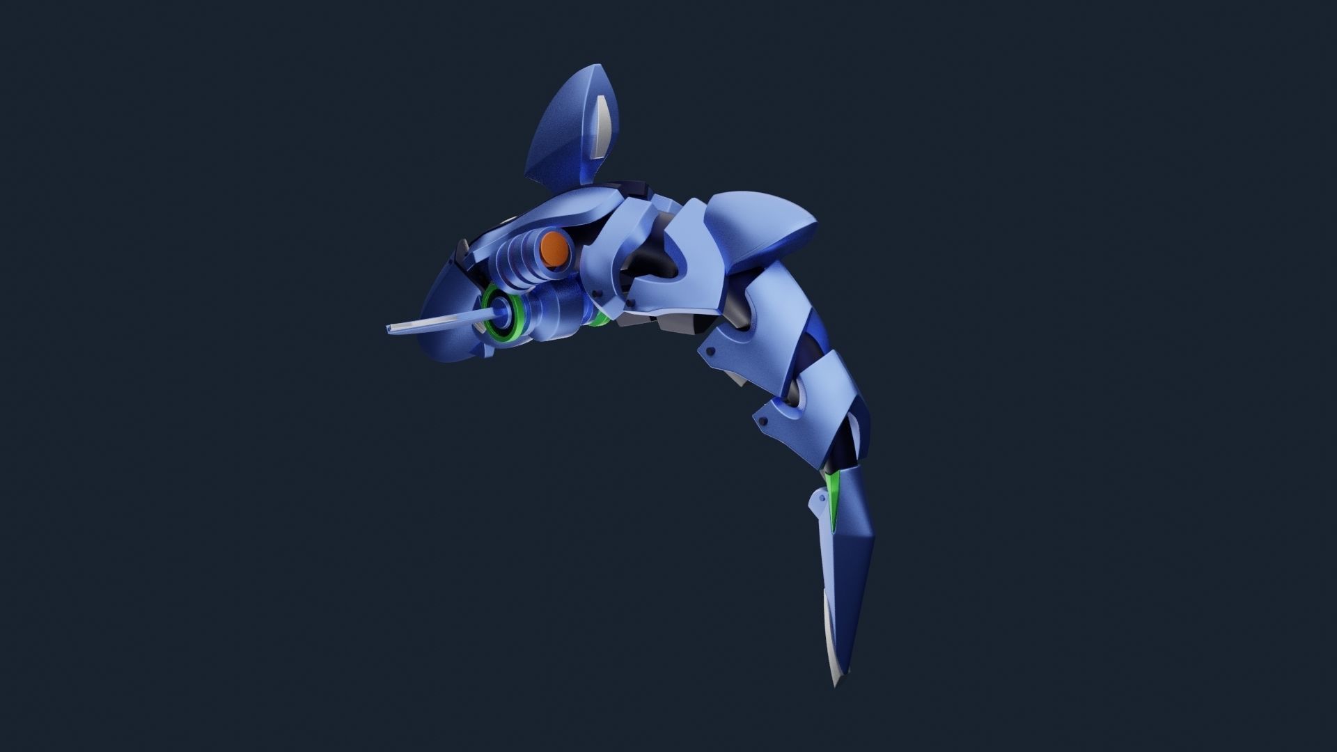 Robotic Dolphin 3D print model_5