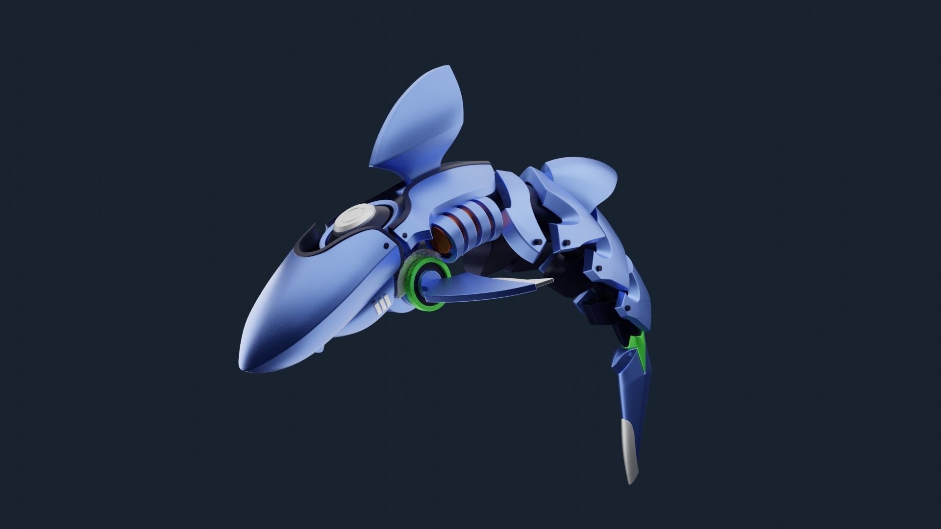 Robotic Dolphin 3D print model_3