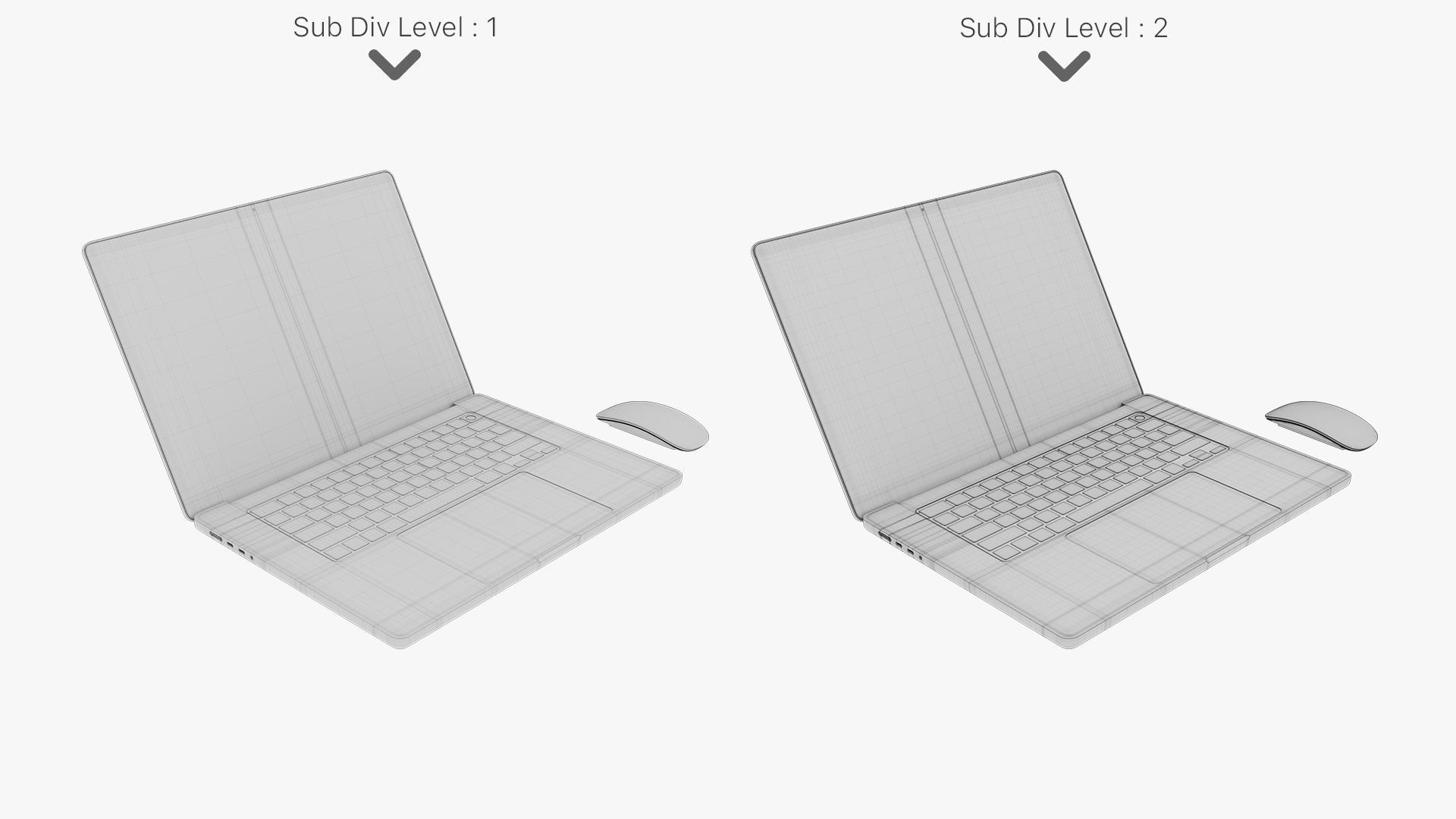 Apple MacBook Pro 14 - 16 inch Collection 2023 With Magic Mouse 3D model_80