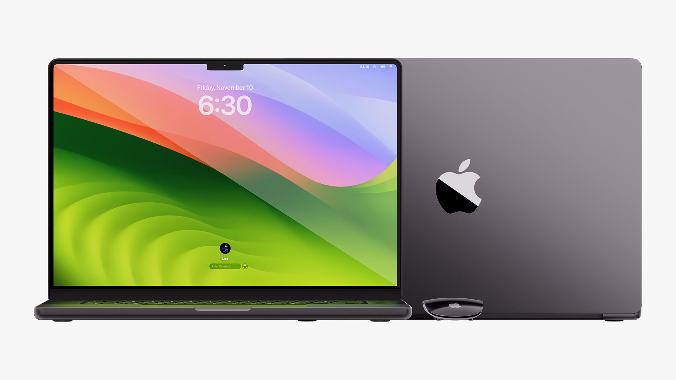 Apple MacBook Pro 14 - 16 inch Collection 2023 With Magic Mouse 3D model_12