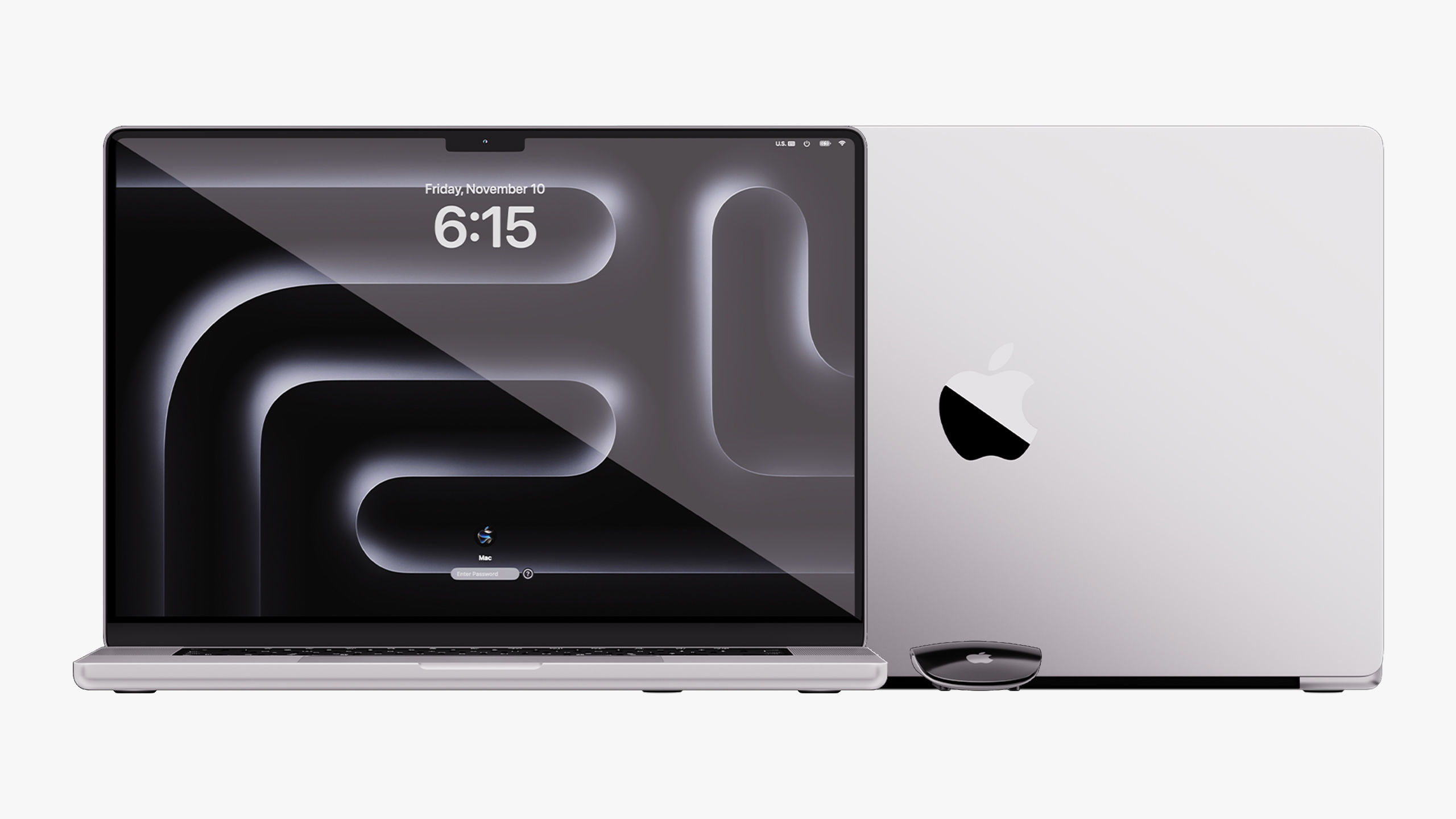 Apple MacBook Pro 14 - 16 inch Collection 2023 With Magic Mouse 3D model_10