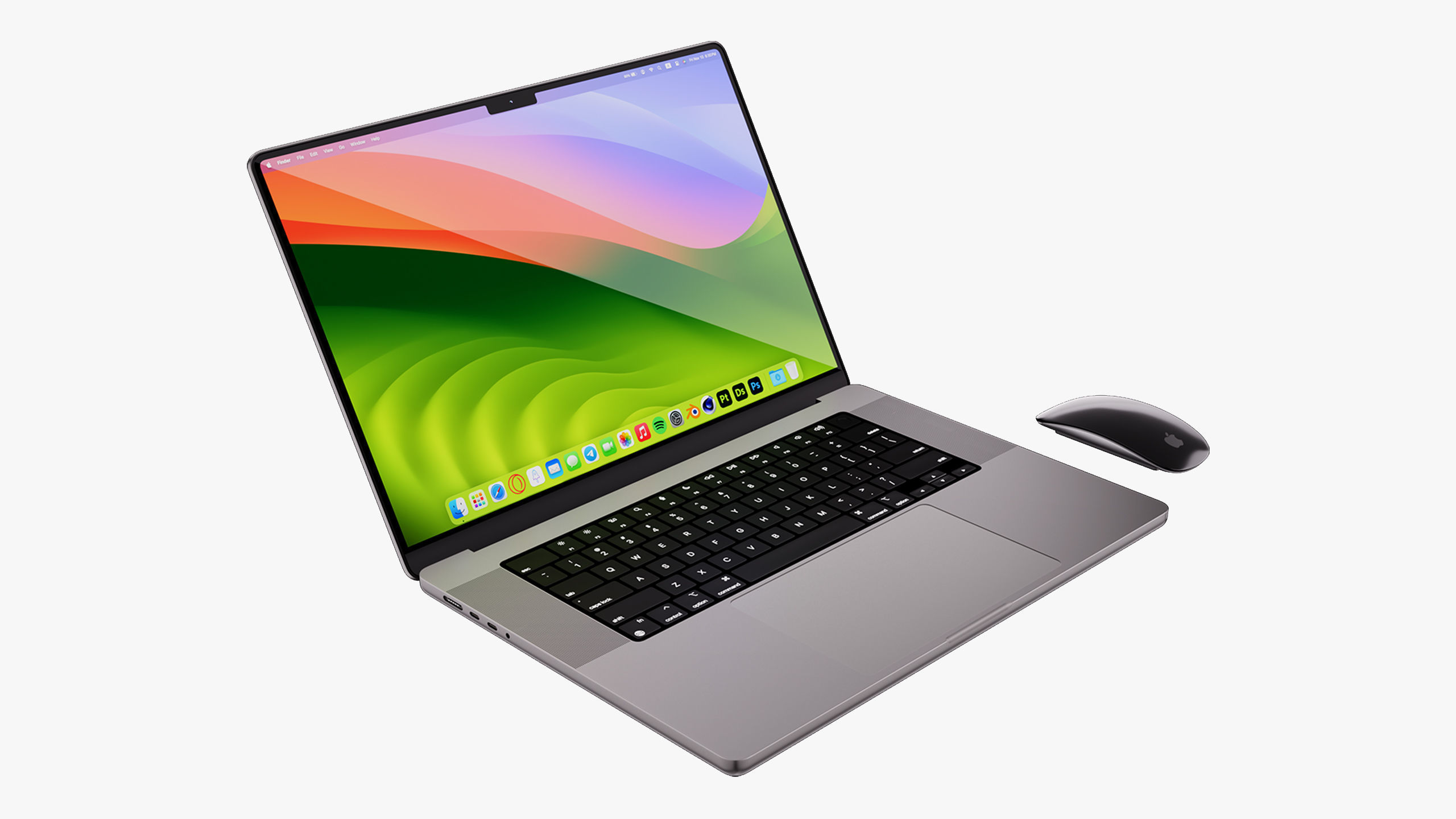 Apple MacBook Pro 14 - 16 inch Collection 2023 With Magic Mouse 3D model_32