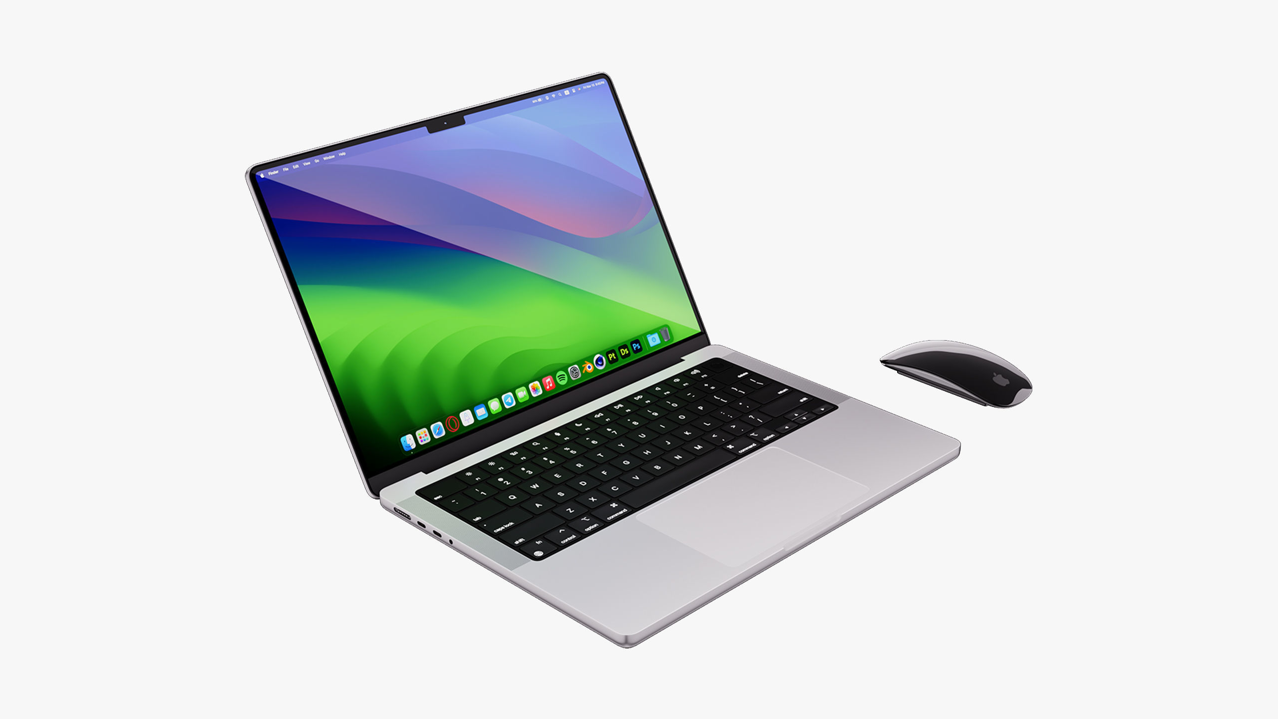 Apple MacBook Pro 14 - 16 inch Collection 2023 With Magic Mouse 3D model_29