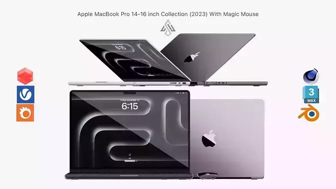 Apple MacBook Pro 14 - 16 inch Collection 2023 With Magic Mouse