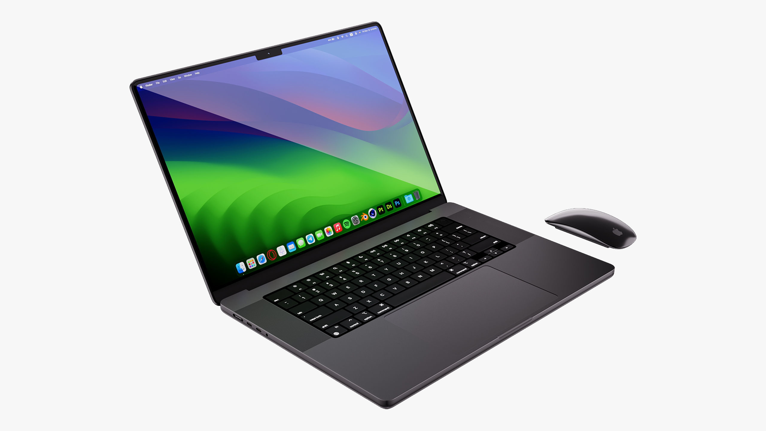 Apple MacBook Pro 14 - 16 inch Collection 2023 With Magic Mouse 3D model_30