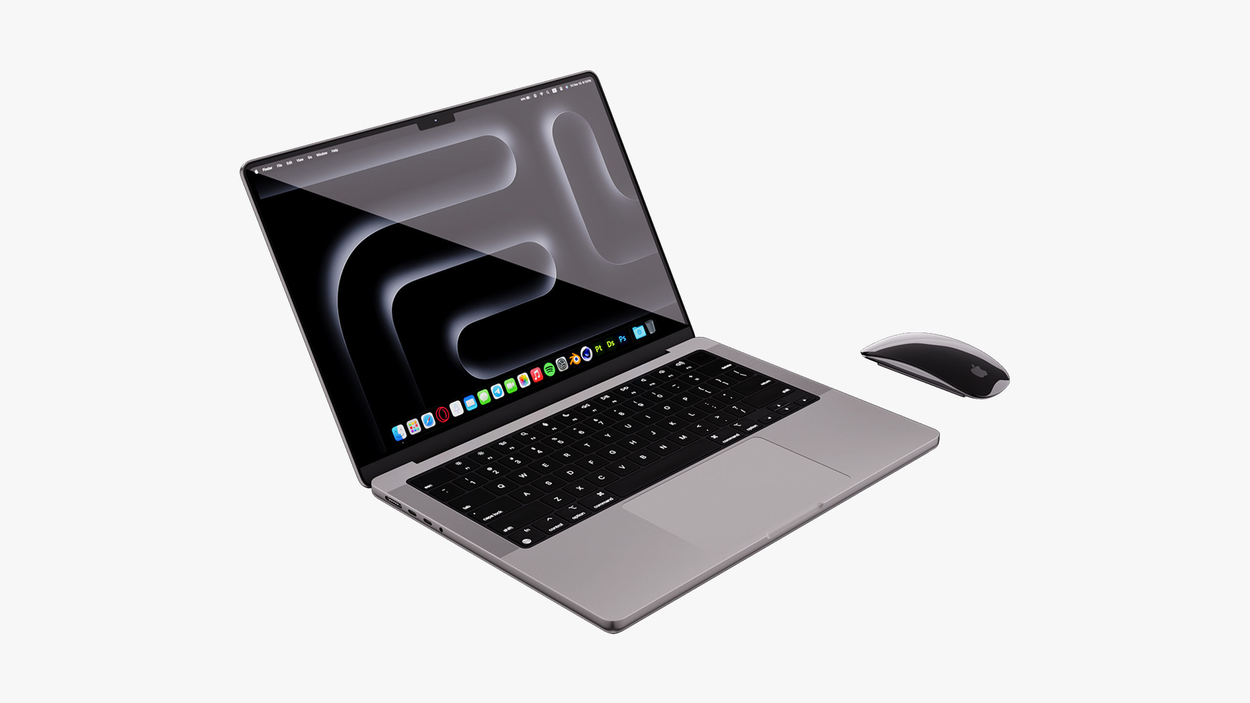 Apple MacBook Pro 14 - 16 inch Collection 2023 With Magic Mouse 3D model_27