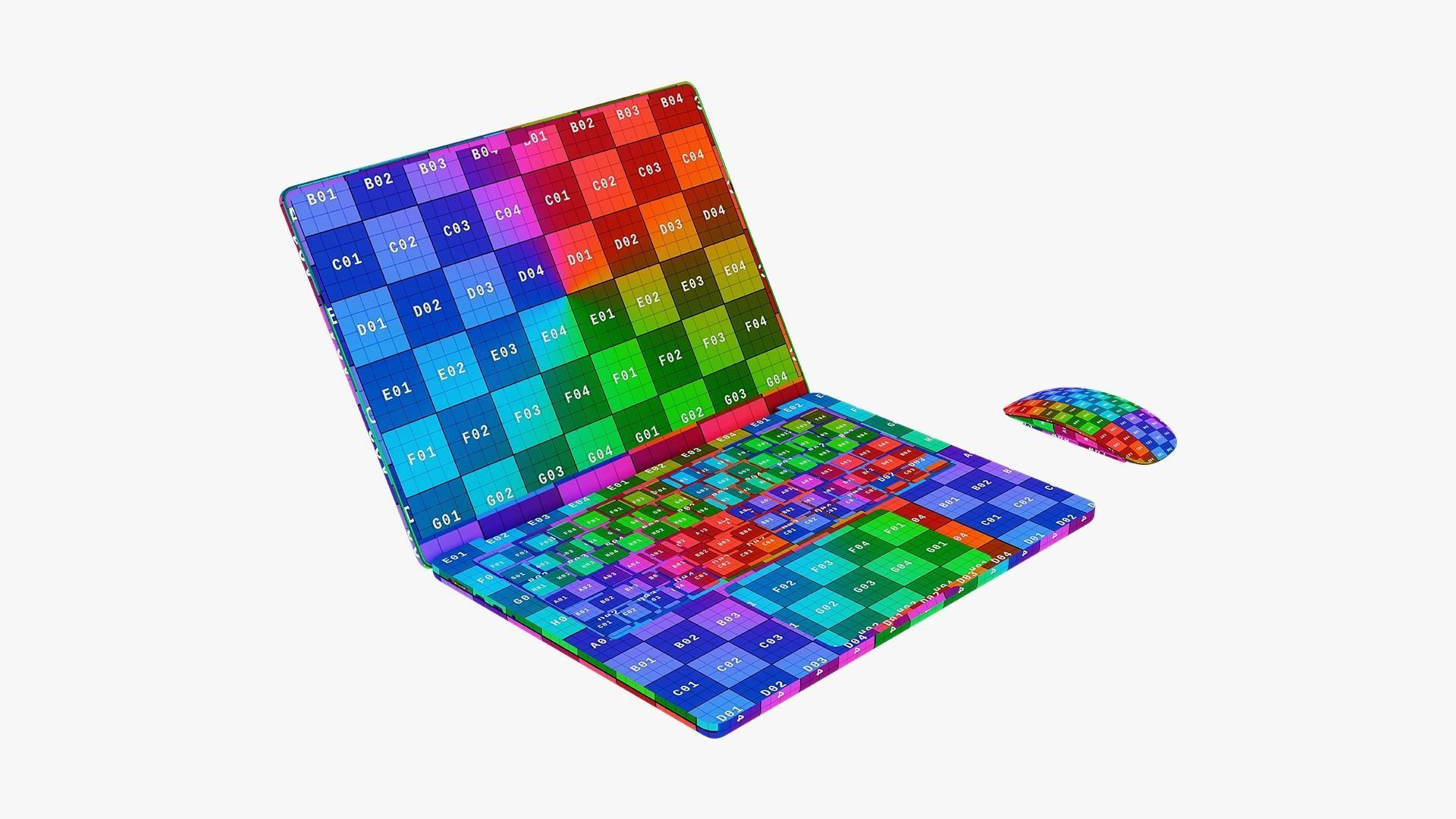 Apple MacBook Pro 14 - 16 inch Collection 2023 With Magic Mouse 3D model_75