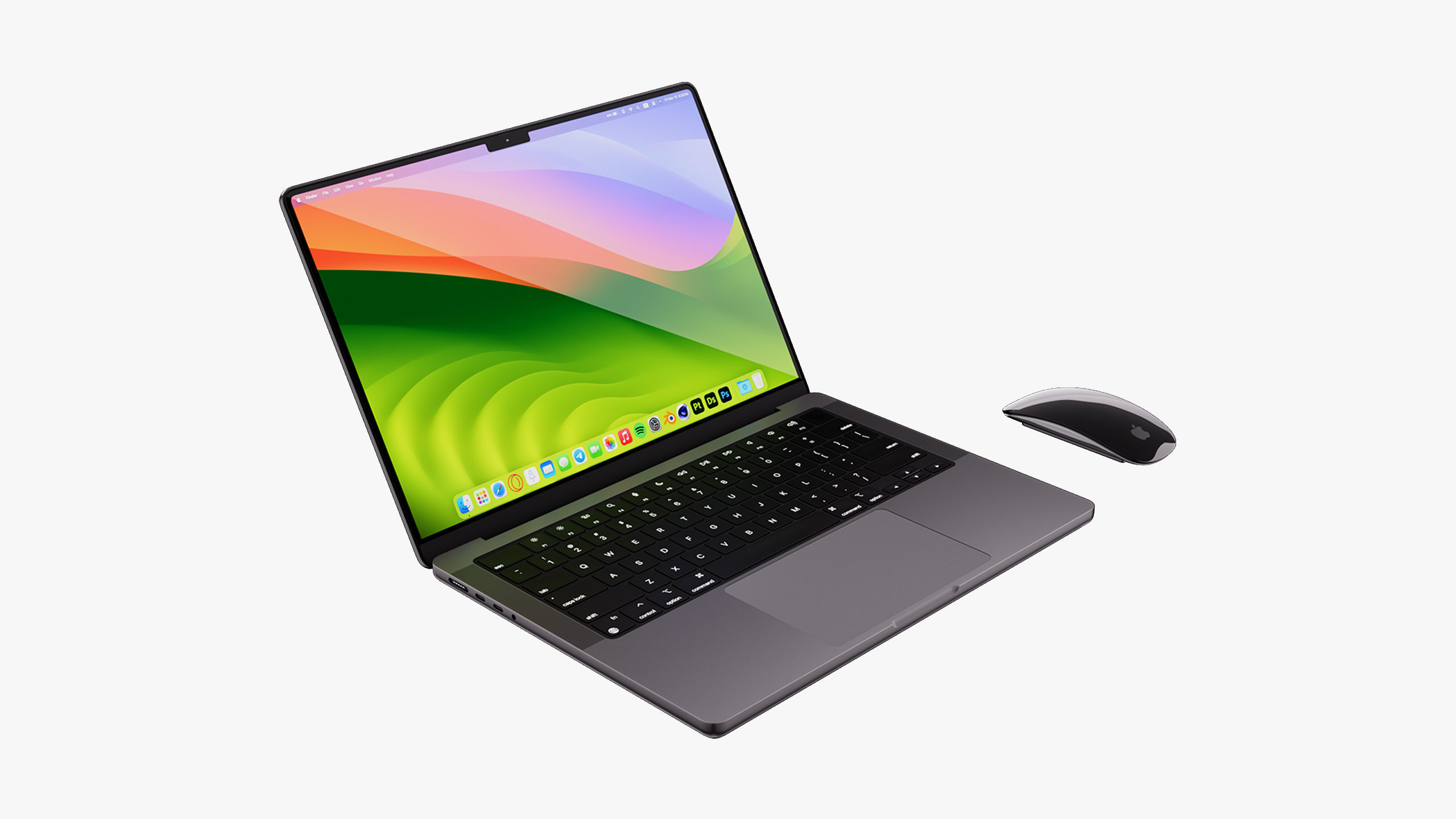 Apple MacBook Pro 14 - 16 inch Collection 2023 With Magic Mouse 3D model_31