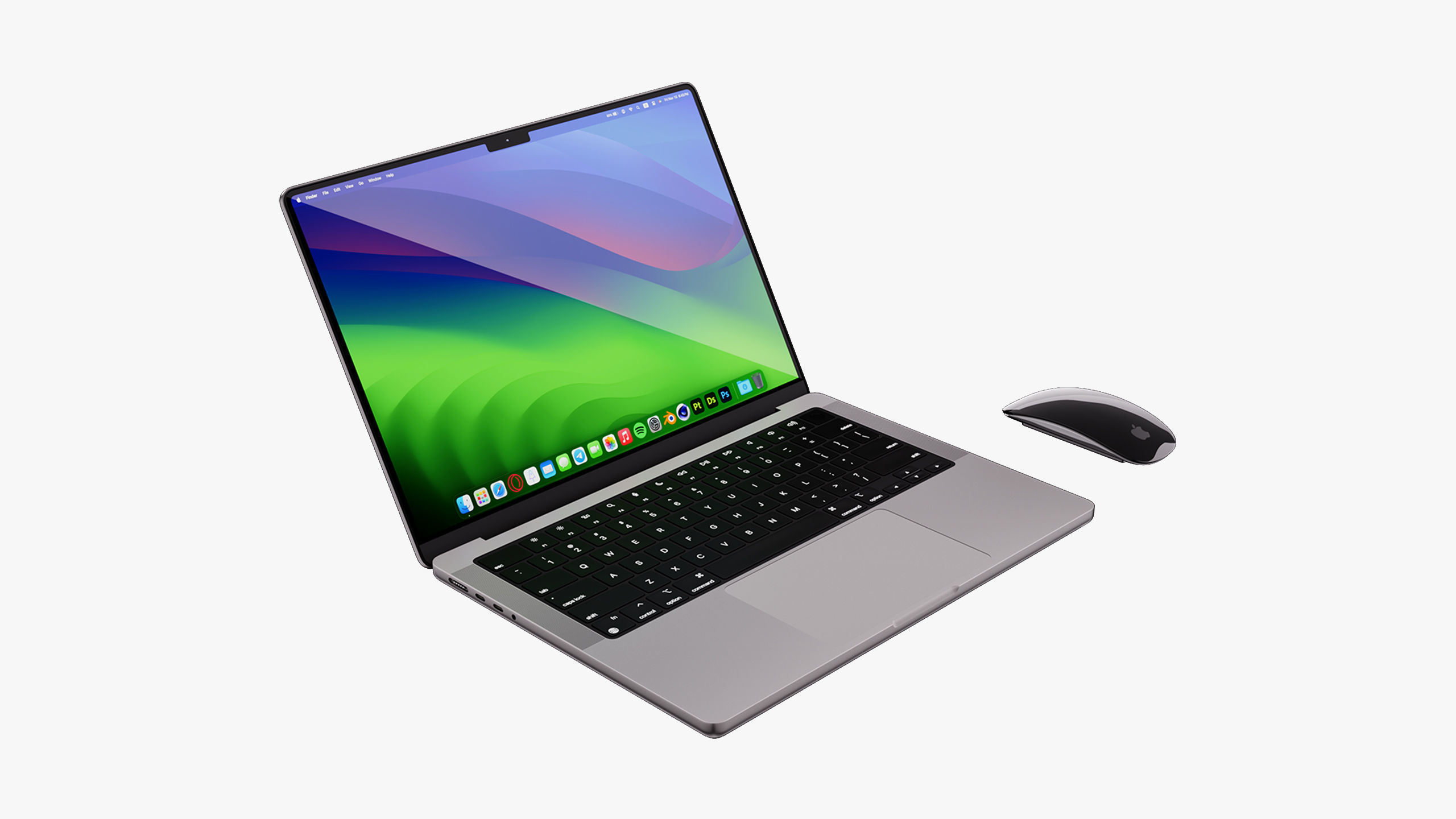 Apple MacBook Pro 14 - 16 inch Collection 2023 With Magic Mouse 3D model_33