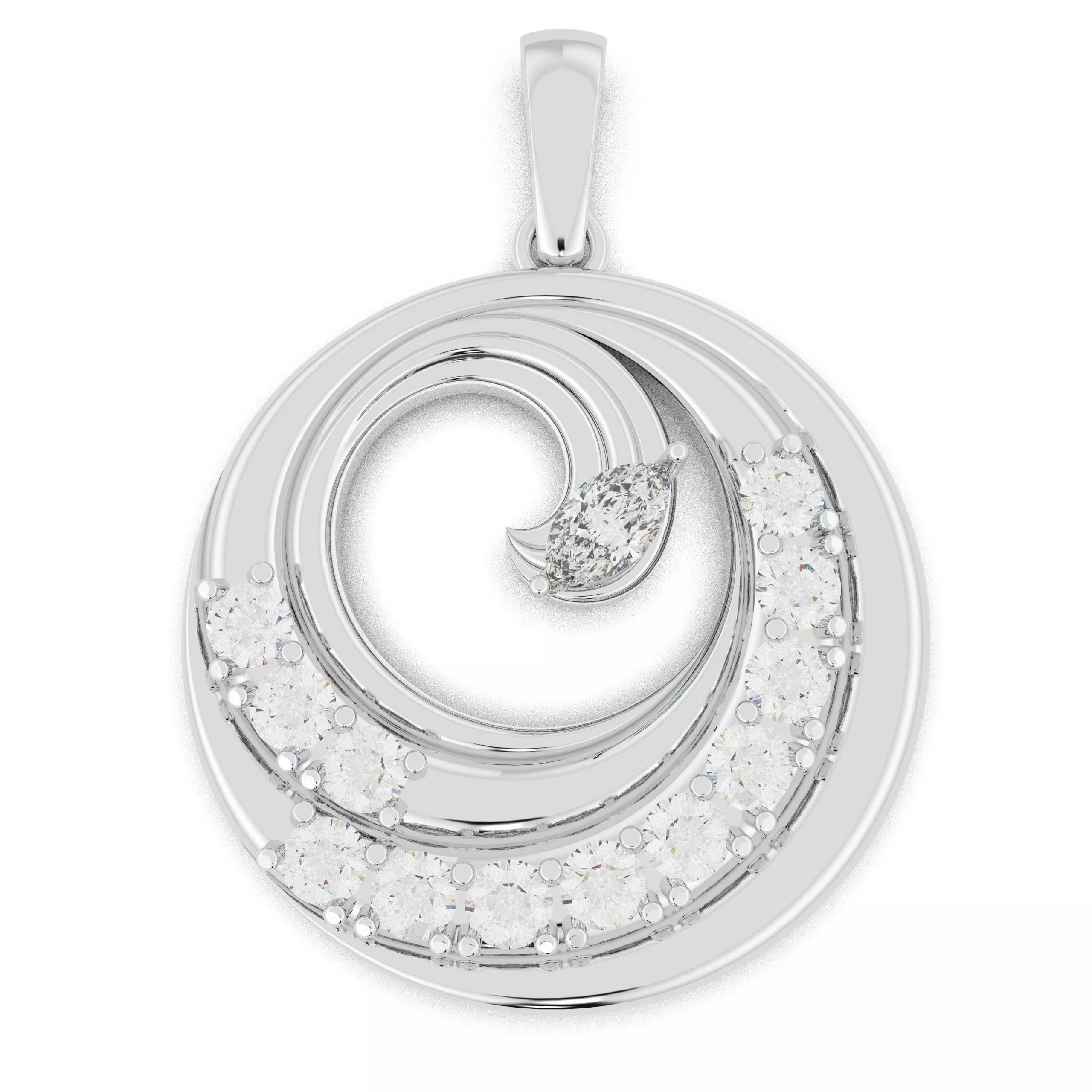 Round Pendant 3D print model