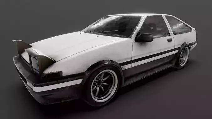 Toyota AE86  Photorealistic  Production Ready Vehicle  3D model