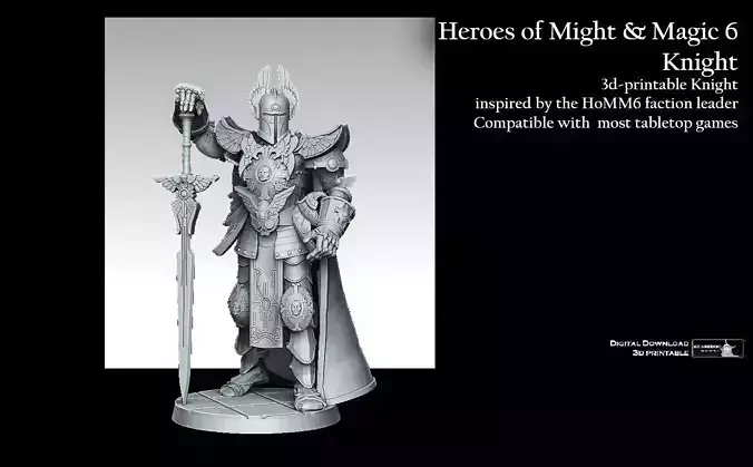 Heroes of Might and Magic 6 Winged Knight 3D print model
