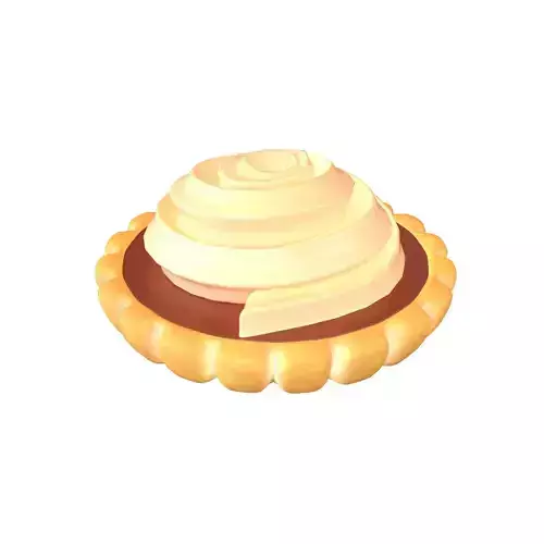 Tart v2 002 Low-poly 3D model