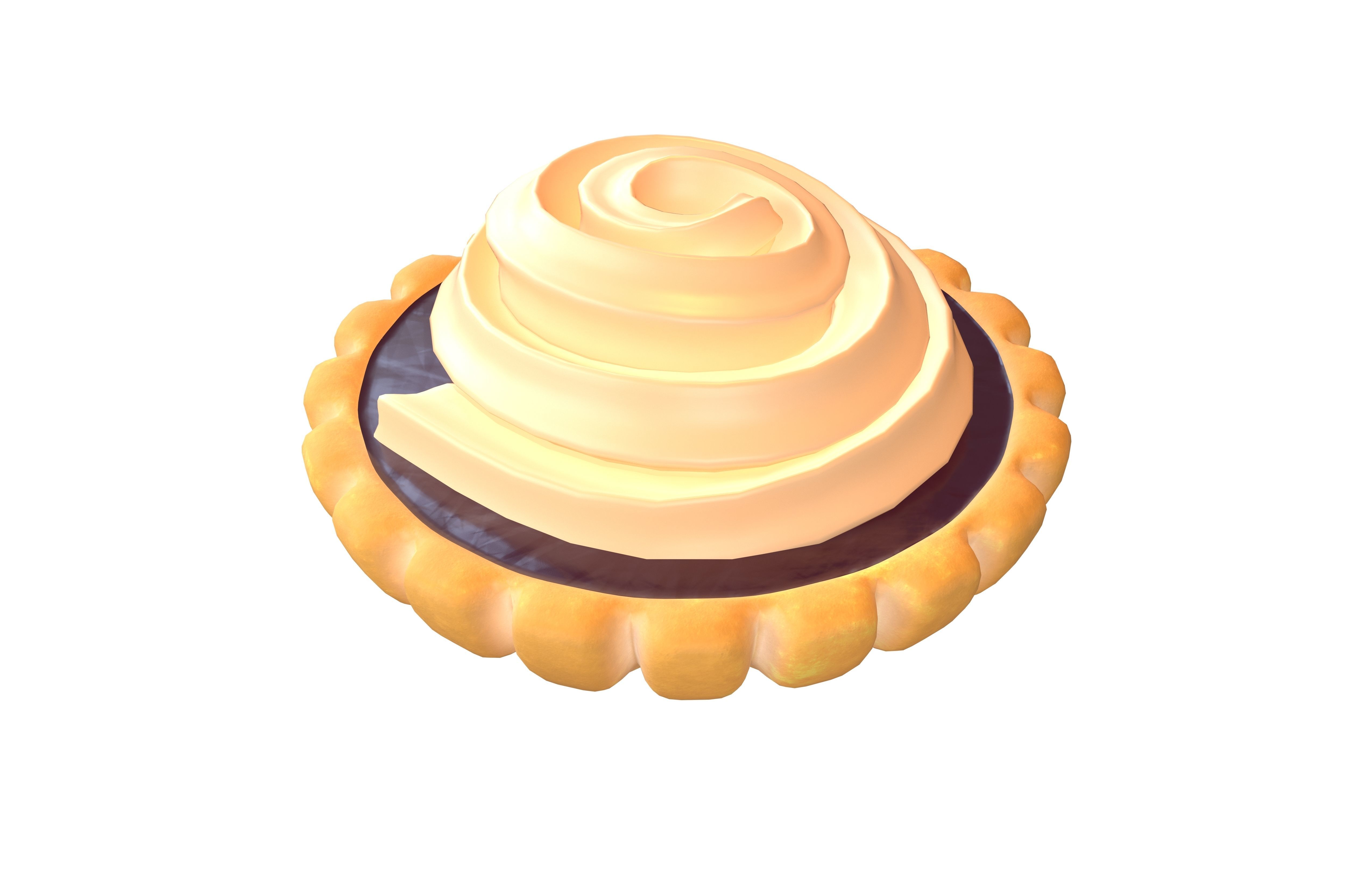Tart v2 004 Low-poly 3D model_1