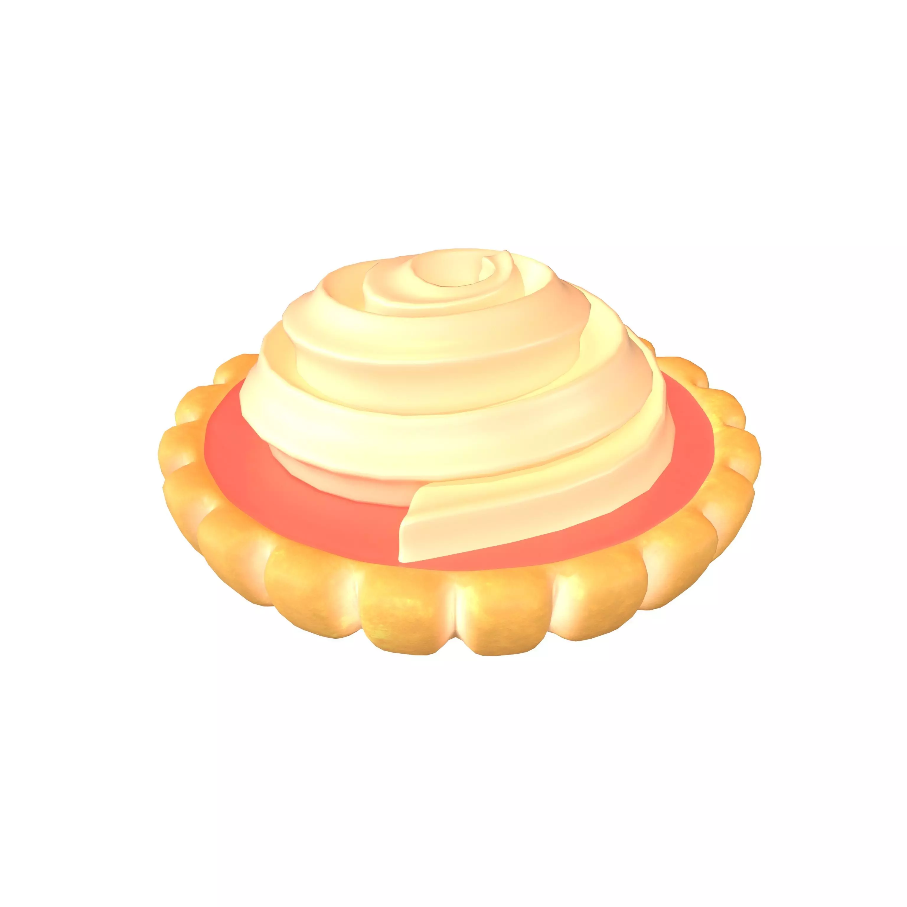 Tart v2 008 Low-poly 3D model_0