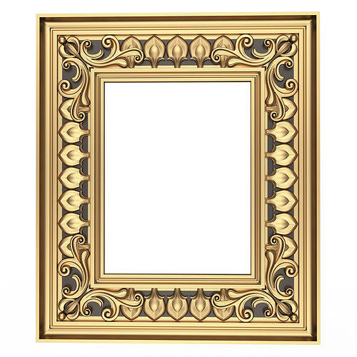 Classic Frame and Mirror 063 Low-poly 3D model