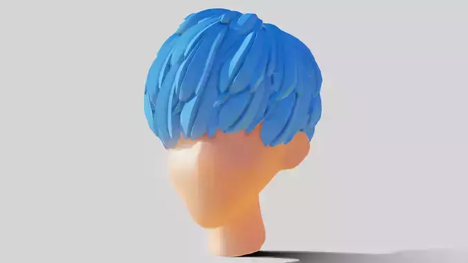 Stylized Anime Character Face Basemesh