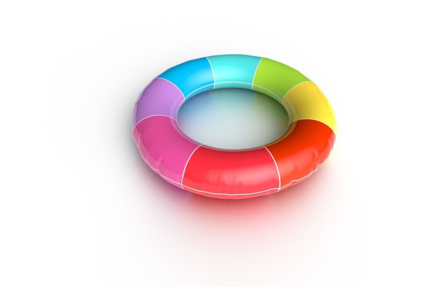 Swimming Ring M01 Low-poly 3D model_3