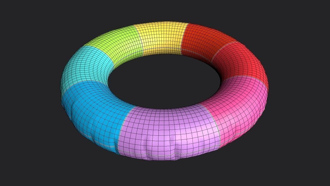 Swimming Ring M01 Low-poly 3D model_1