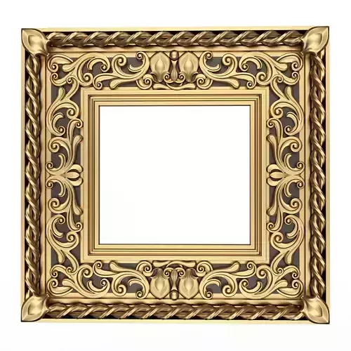 Classic Frame and Mirror 067 Low-poly 3D model