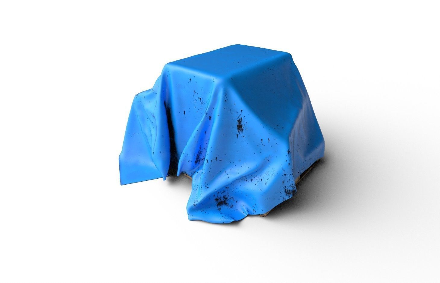 Tarp with Pallet M01 Low-poly 3D model_4