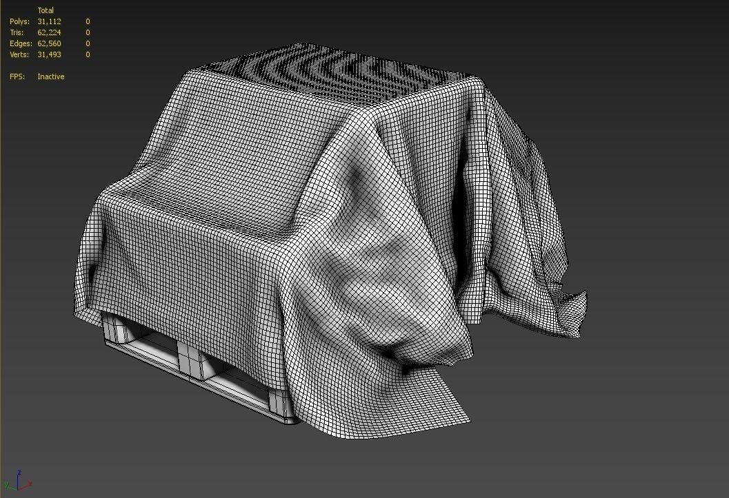 Tarp with Pallet M01 Low-poly 3D model_6