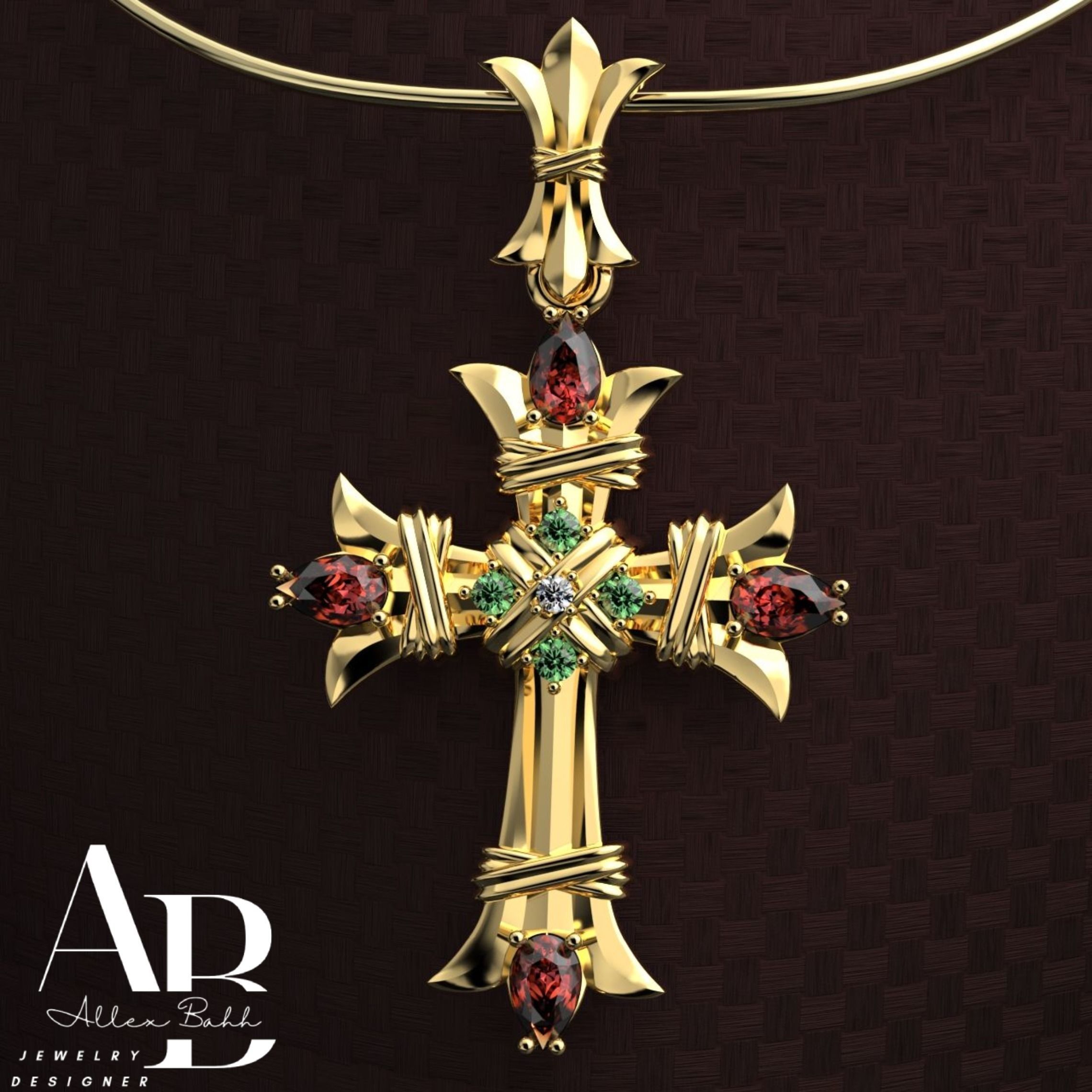 Cross gold 3D print model_1