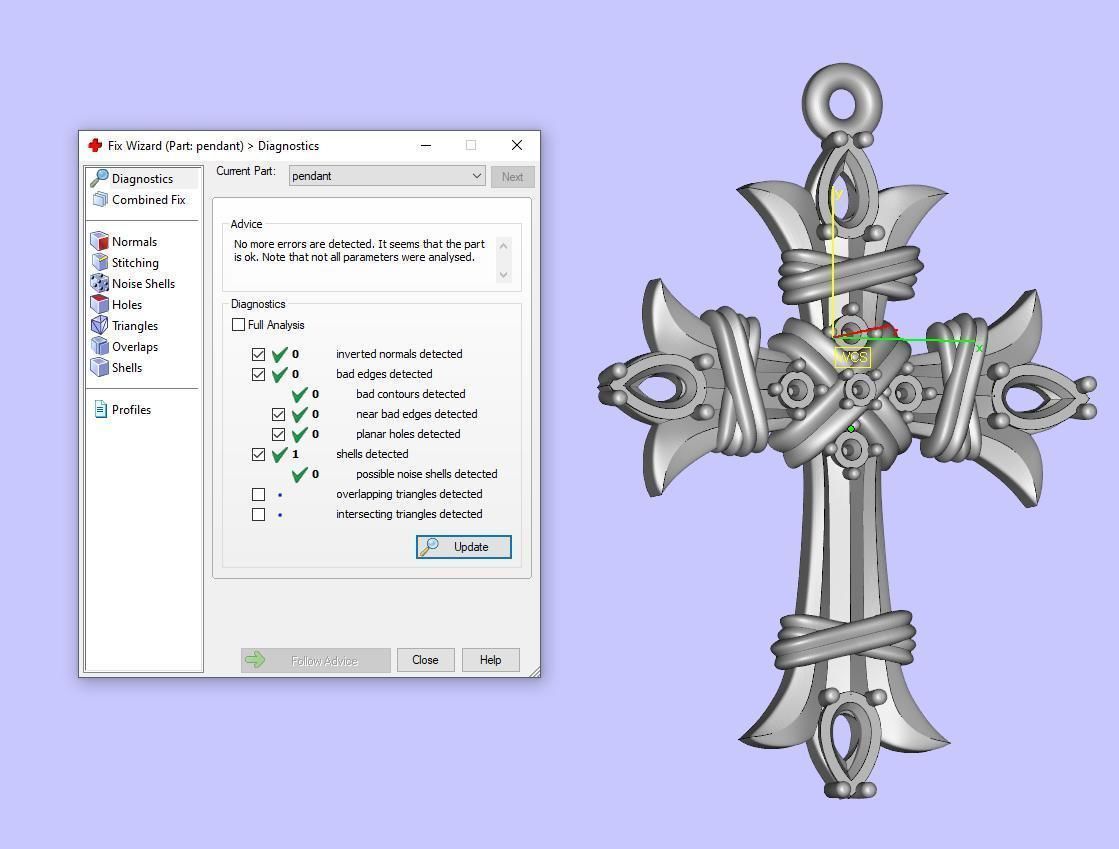 Cross gold 3D print model_21