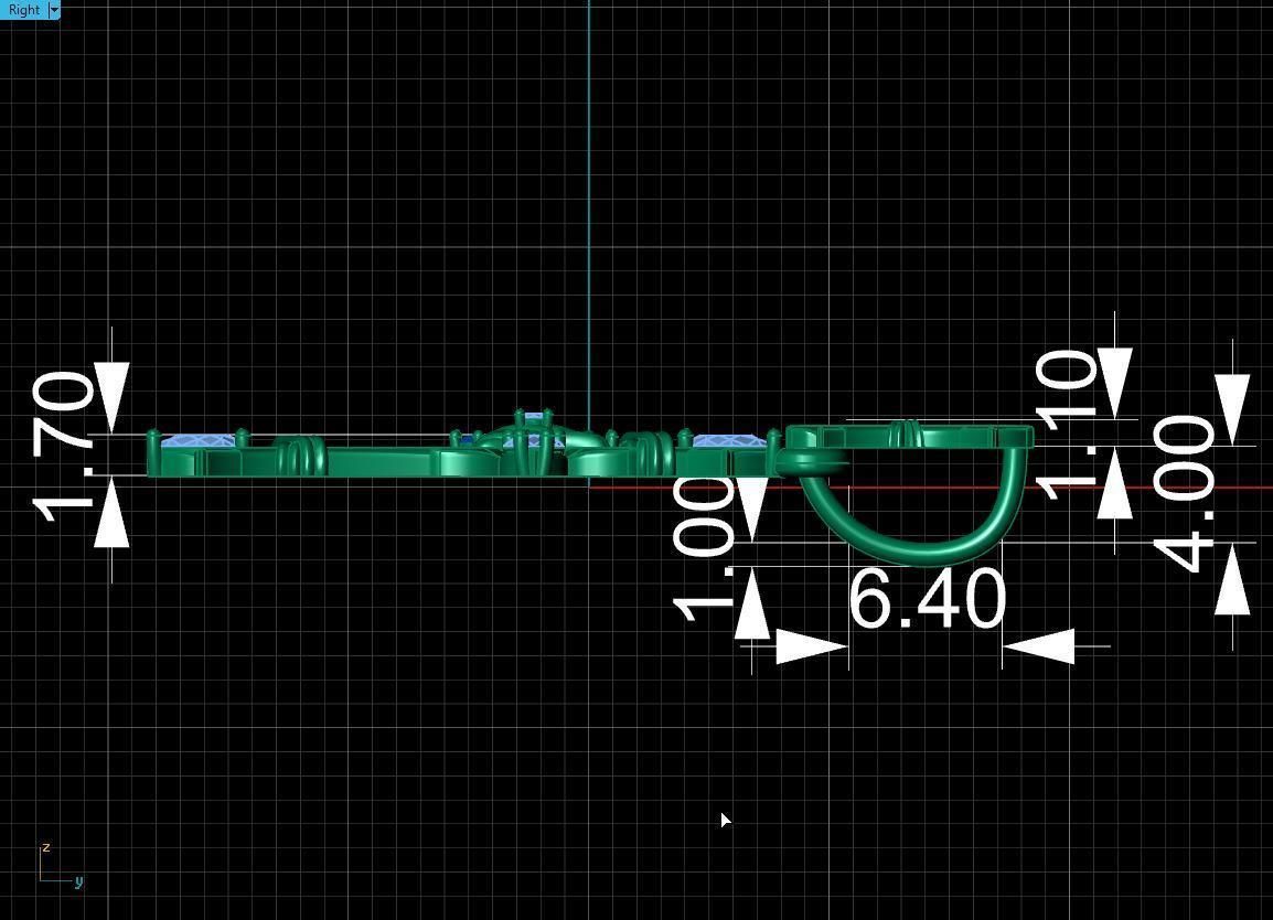 Cross gold 3D print model_15