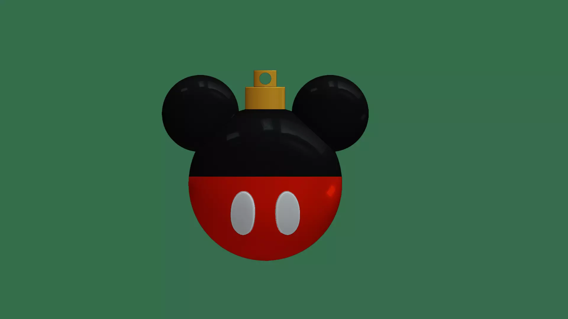 MICKEY MOUSE CHRISTMAS BALL 3D print model_0