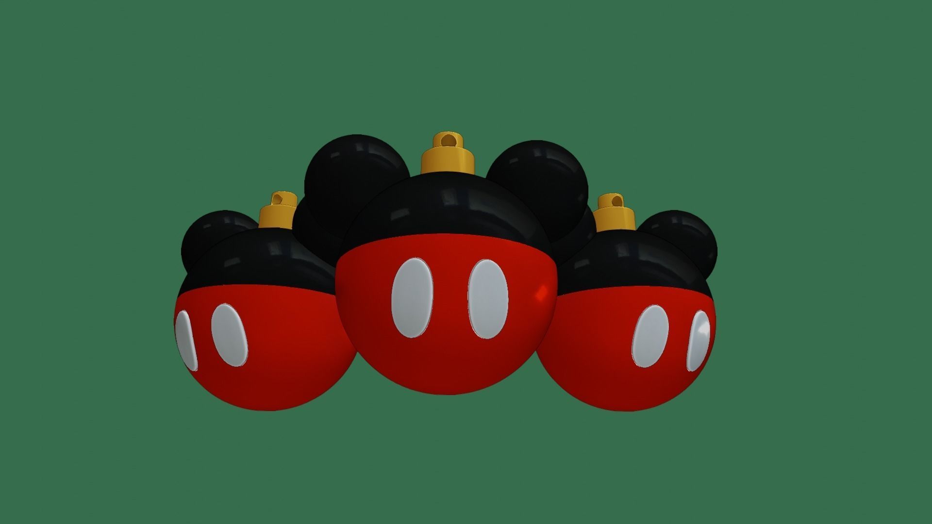 MICKEY MOUSE CHRISTMAS BALL 3D print model_1