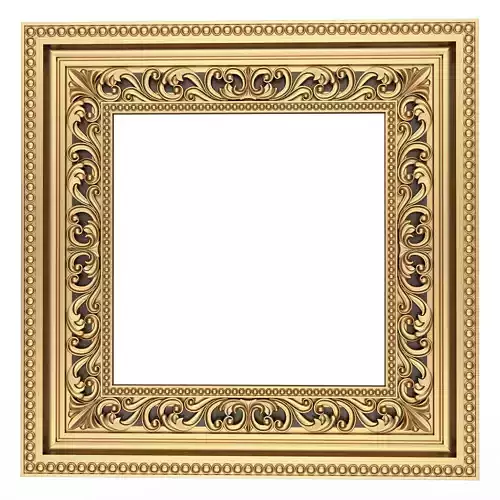 Classic Frame and Mirror 068 Low-poly 3D model