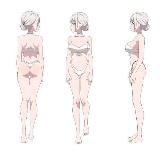 Summer Collection 4 Anime Bikini 3D Characters Low-poly 3D model_20