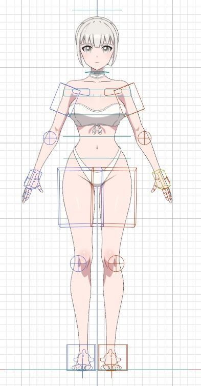 Summer Collection 4 Anime Bikini 3D Characters Low-poly 3D model_21