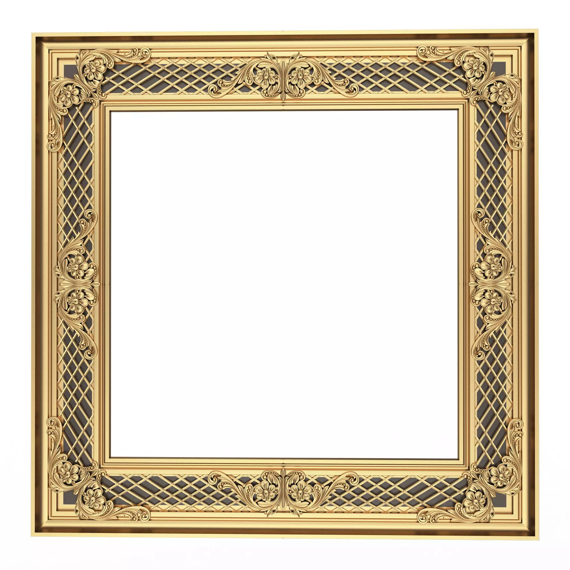 Classic Frame and Mirror 069 Low-poly 3D model