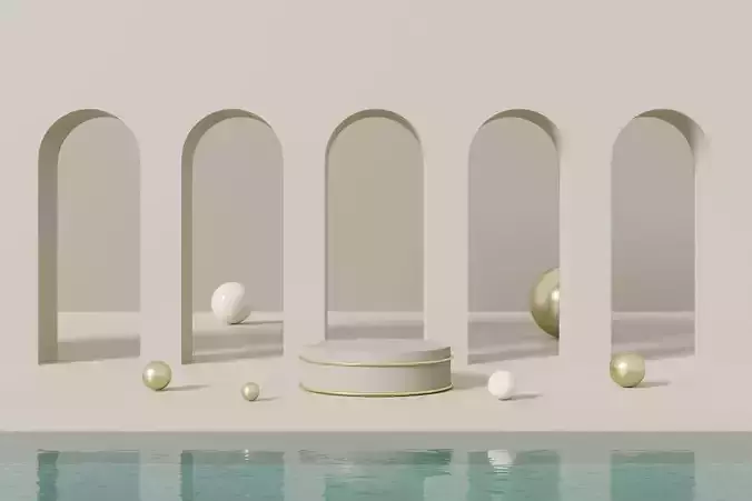 Luxury podium for product presentation