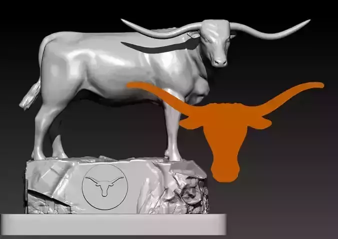 NCCA - TEXAS LONGHORNS FOOTBALL STATUE MASSCOT 3D print model