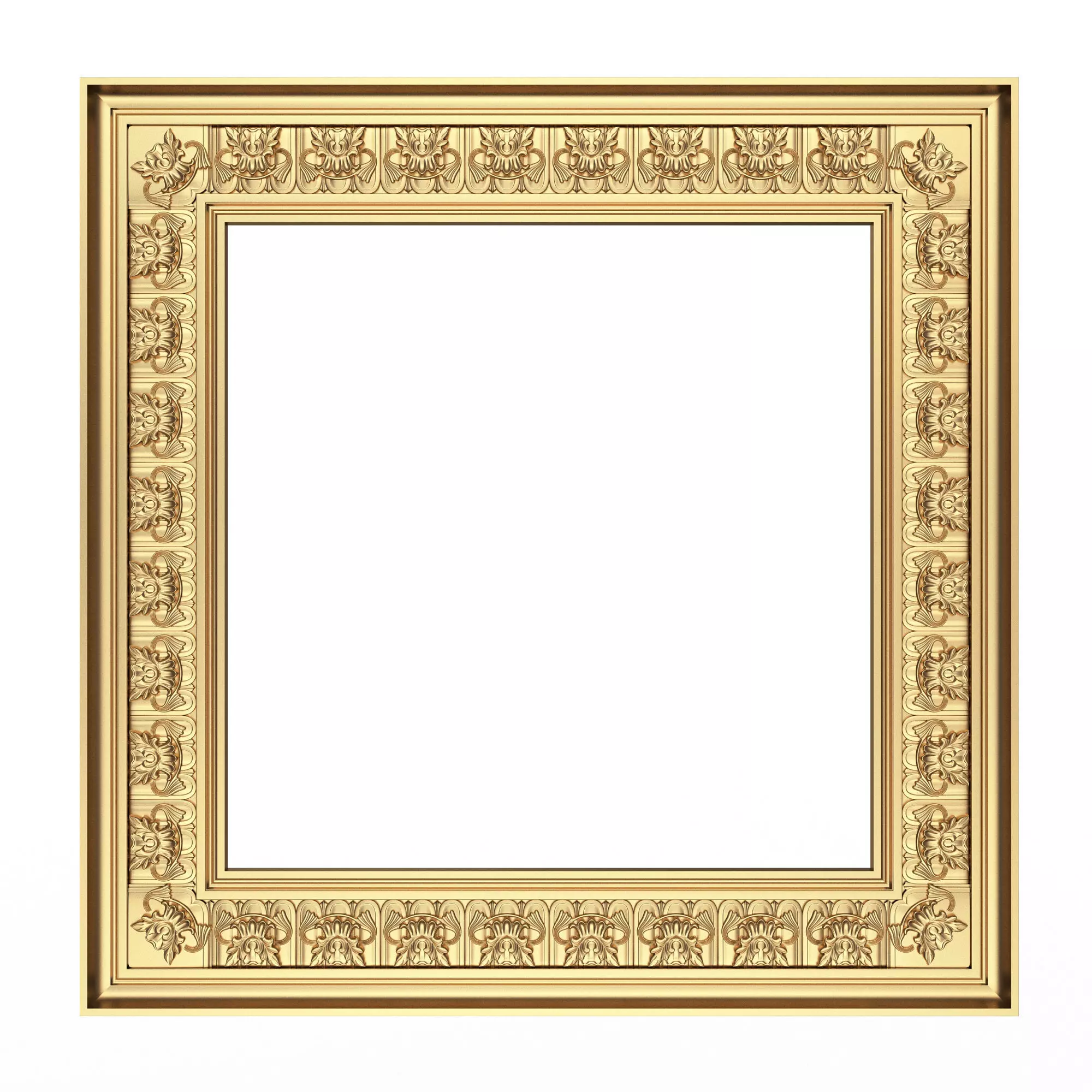 Classic Frame and Mirror 073 Low-poly 3D model_0