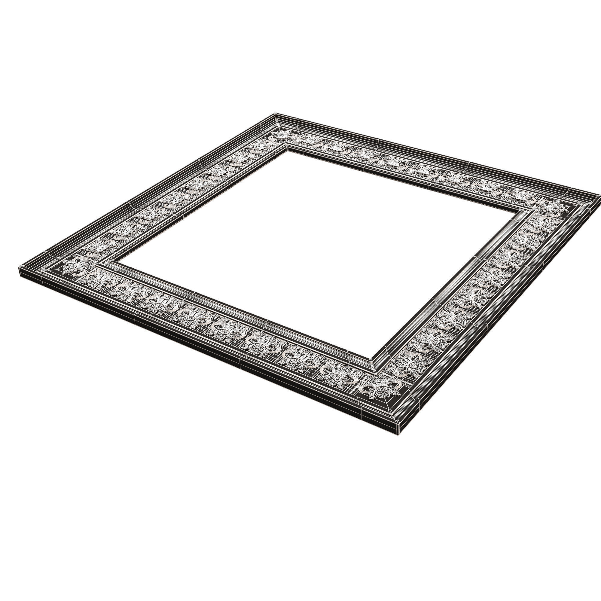 Classic Frame and Mirror 073 Low-poly 3D model_11