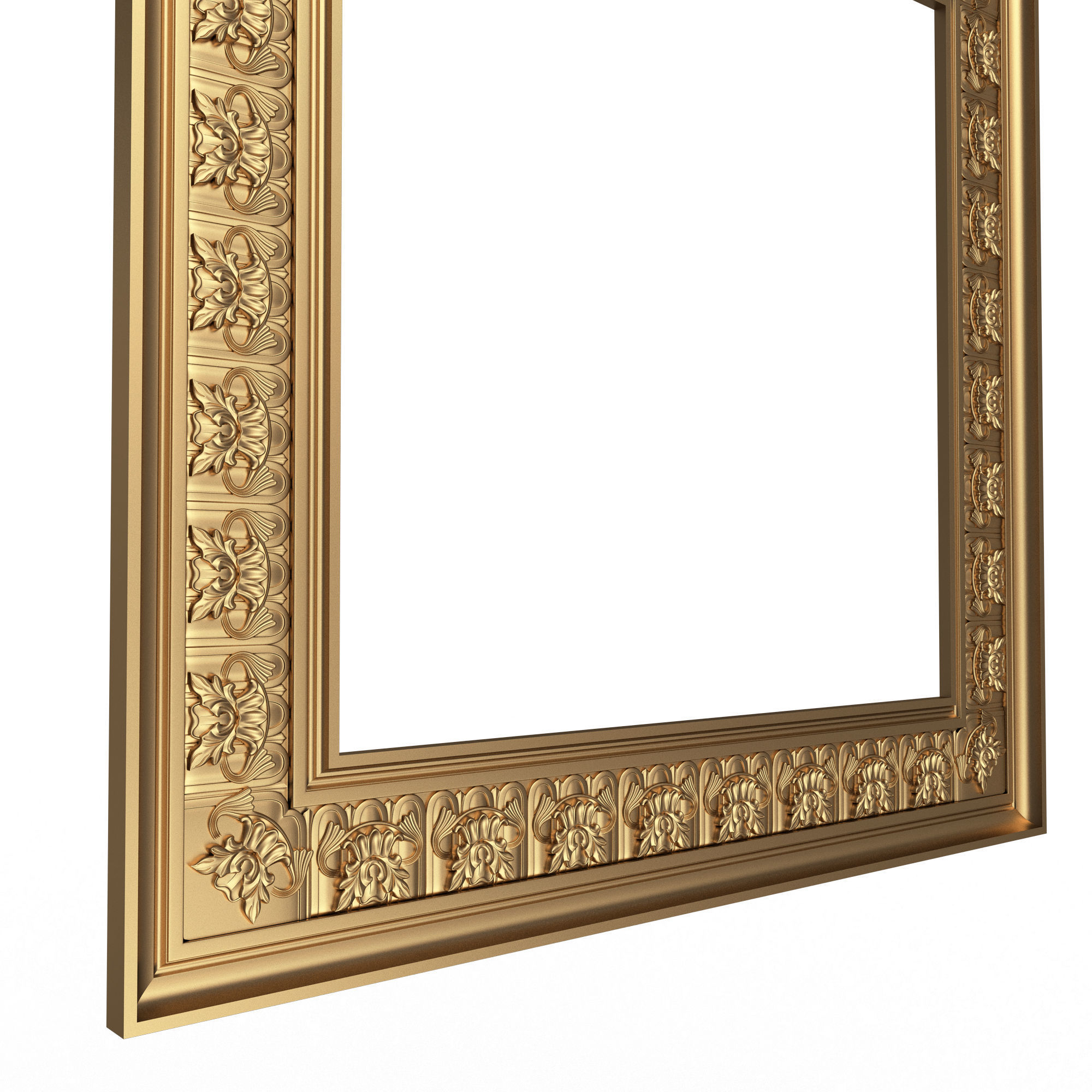 Classic Frame and Mirror 073 Low-poly 3D model_3