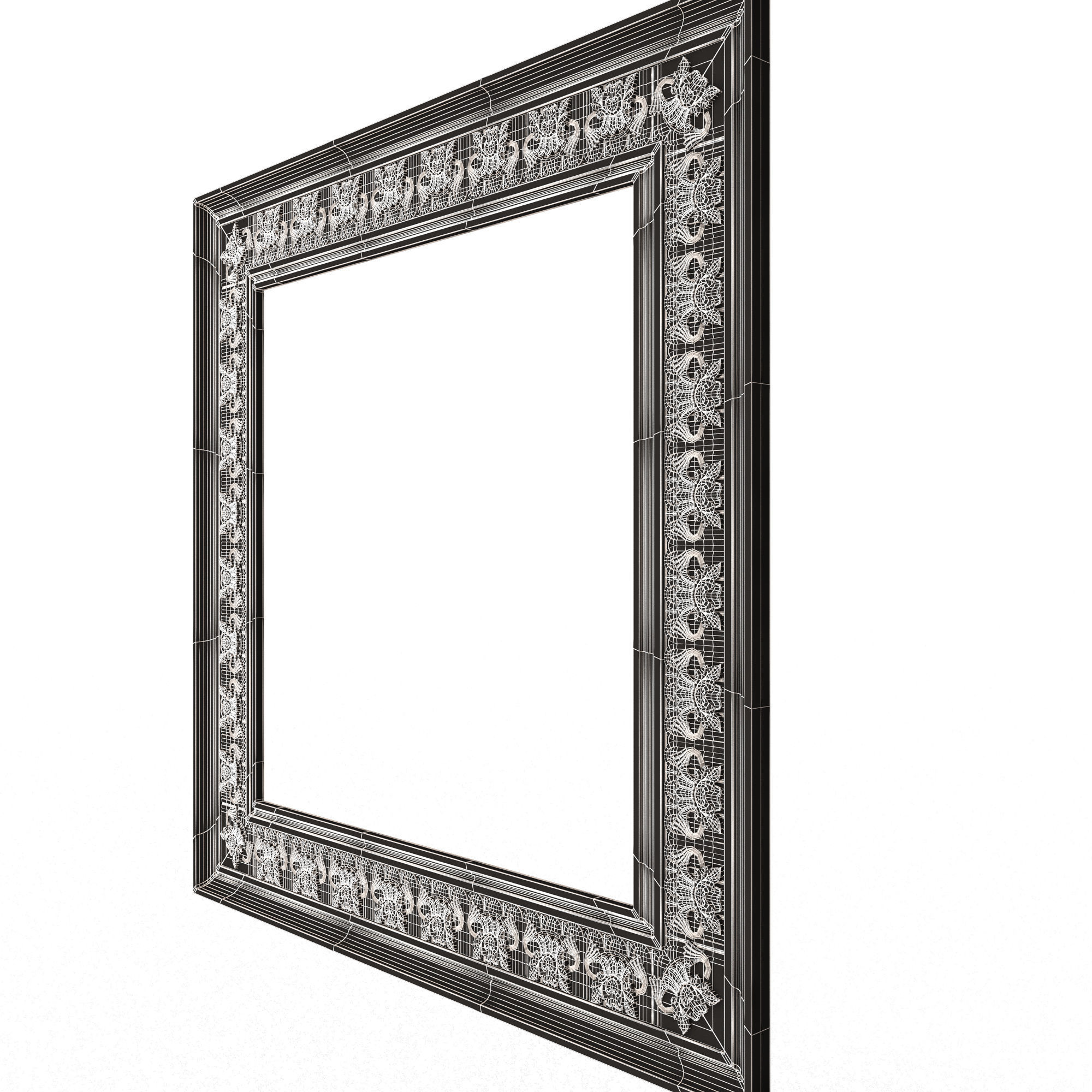 Classic Frame and Mirror 073 Low-poly 3D model_8