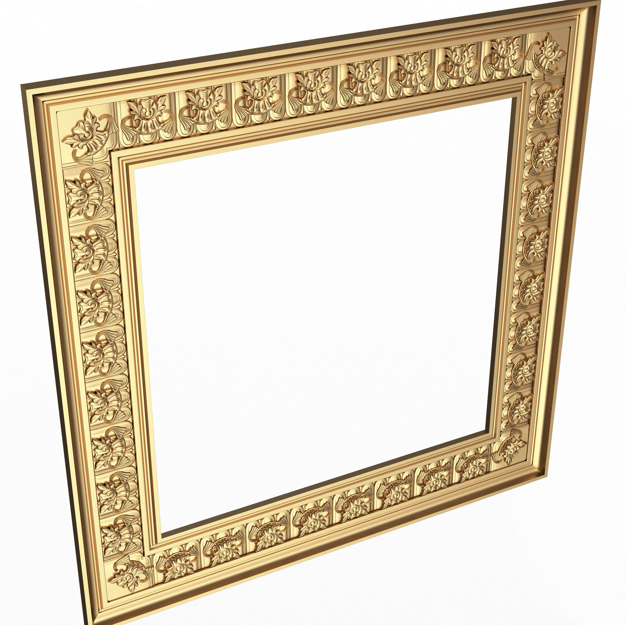 Classic Frame and Mirror 073 Low-poly 3D model_1