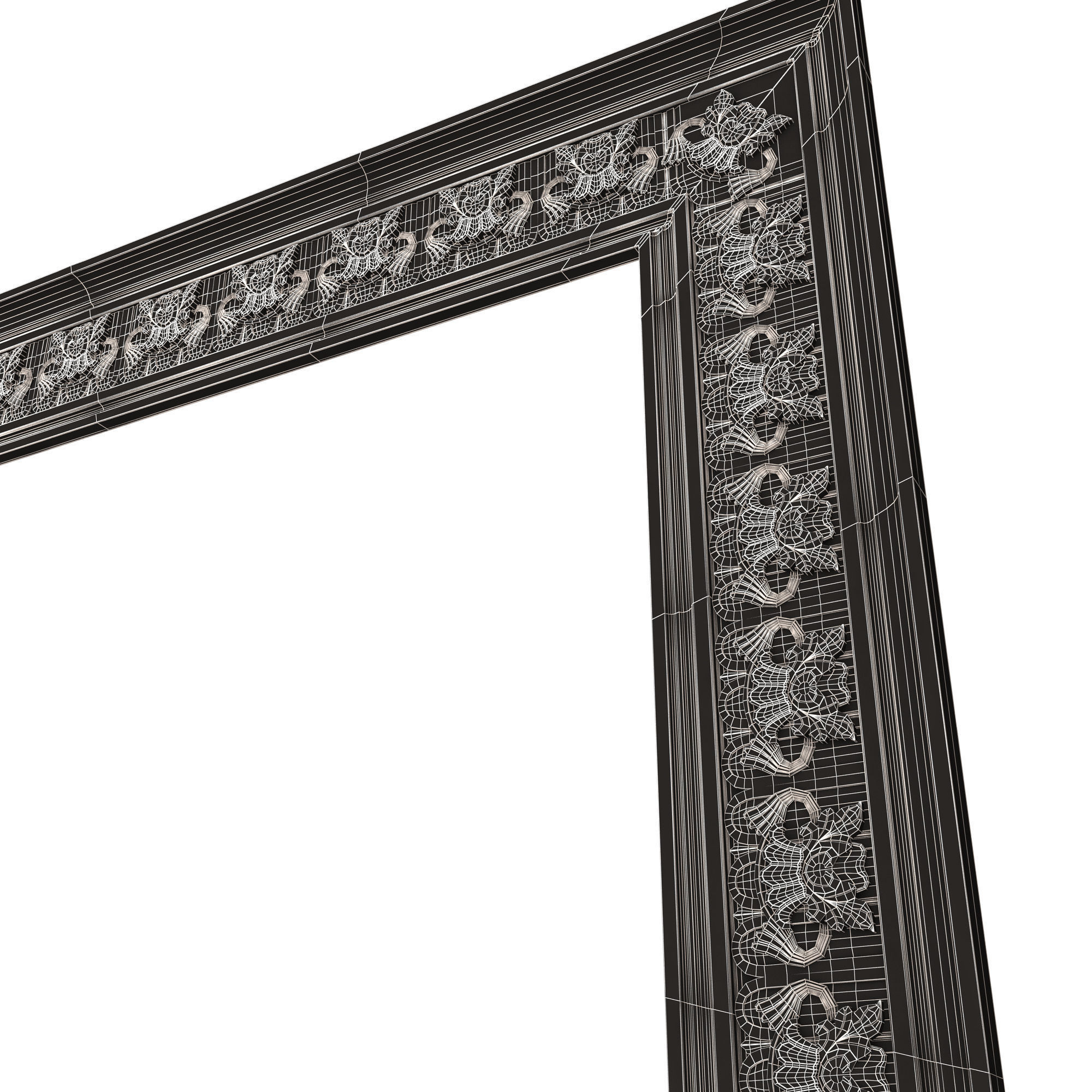 Classic Frame and Mirror 073 Low-poly 3D model_10