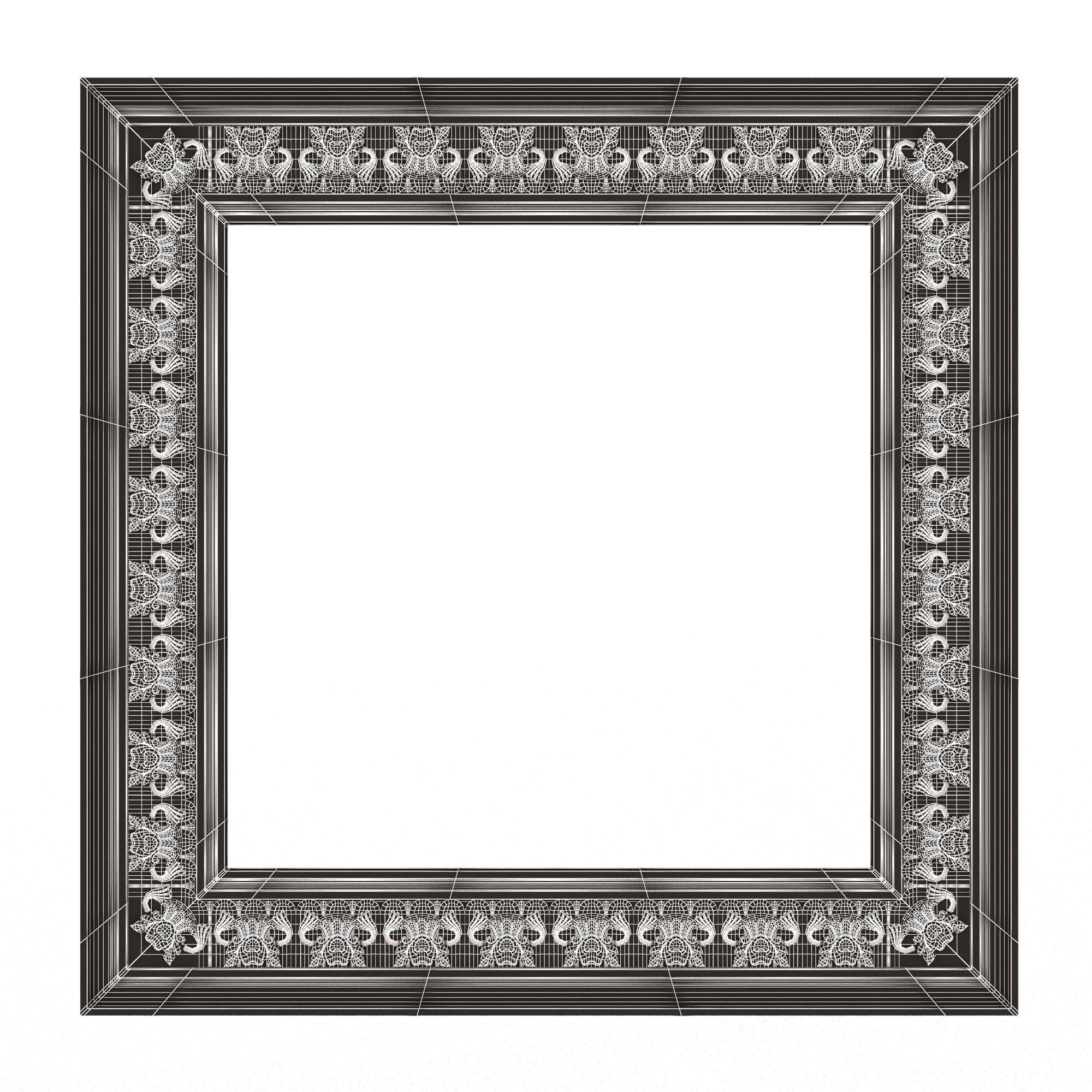 Classic Frame and Mirror 073 Low-poly 3D model_6