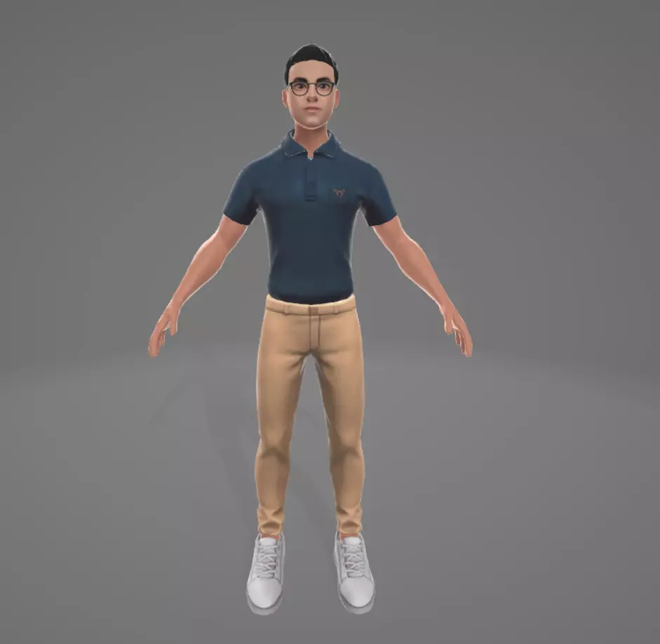 casual man rigged Free low-poly 3D model